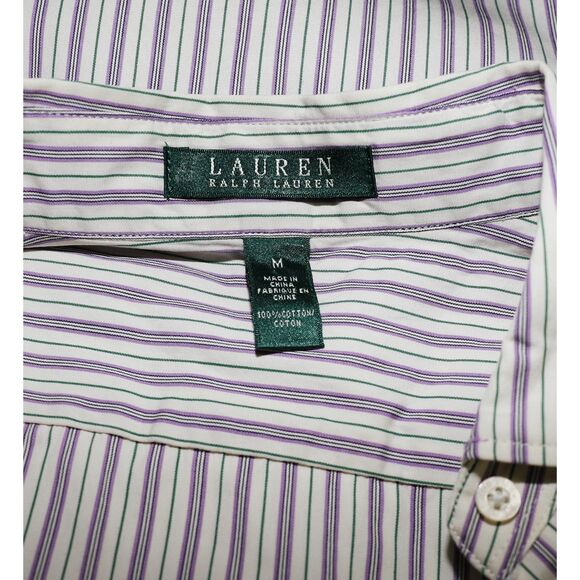 Ralph Lauren Striped Cotton Button-Down Shirt Oxford Preppy Classic Small - Picture 5 of 5